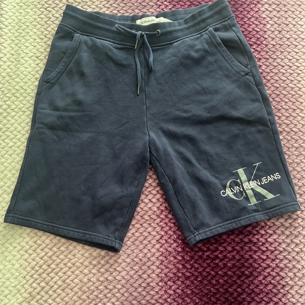 Calvin Klein Jeans Men's Navy Athletic Shorts